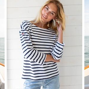 NWT Marea Long Sleeve Mariner Navy/white